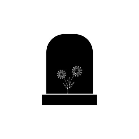 Tombstone icon vector isolated on white backgroundのイラスト素材