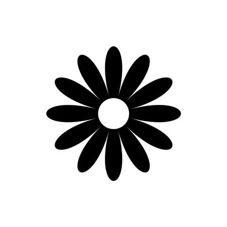 Daisy chamomile vector icon isolated on white backgroundのイラスト素材