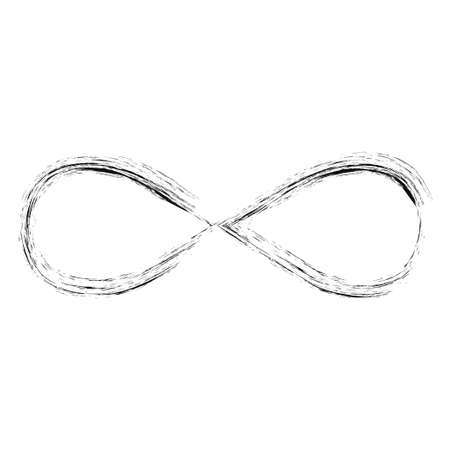 Infinite mathematical vector icon isolated on white backgroundのイラスト素材