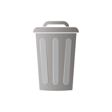 Trash can icon vector isolated on white backgroundのイラスト素材