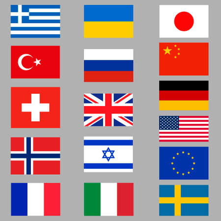 National flags. Flags of countries vectorのイラスト素材
