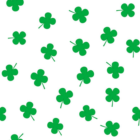 Clover leaf seamless pattern. Vector illustration