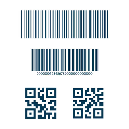 Barcode and QR code icon isolated on white background. Vector illustration