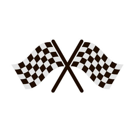 Racing flag icon isolated on white background. Vector illustrationのイラスト素材