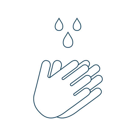 Hand washing, hand sanitizer icon isolated on white background. Vector illustrationのイラスト素材