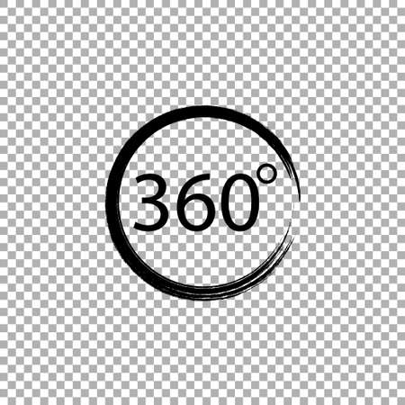 Angle 360 degrees sign icon. Vector illustrationのイラスト素材