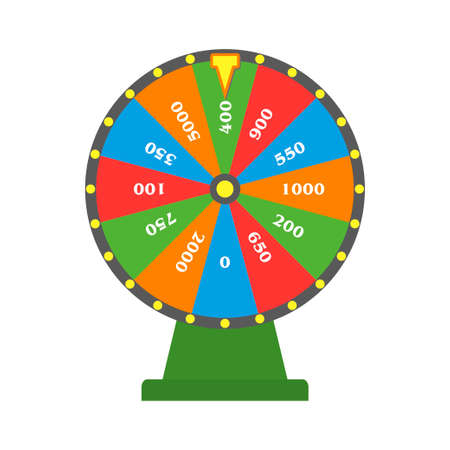 Wheel of fortune icon isolated on white background. Vector illustrationのイラスト素材