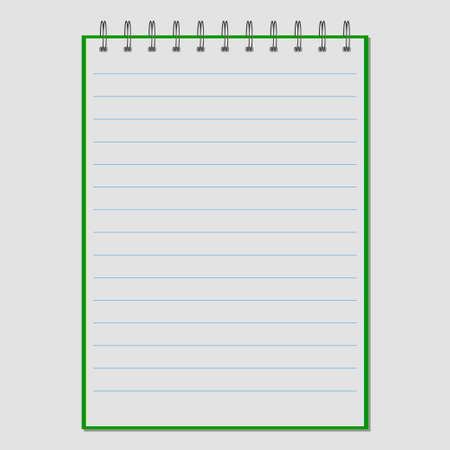 Spiral notebook icon isolated on white background. Vector illustrationのイラスト素材