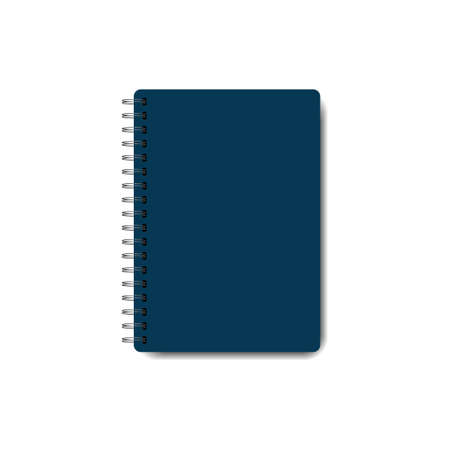Spiral notepad, closed notebook icon isolated on white background. Vector illustrationのイラスト素材
