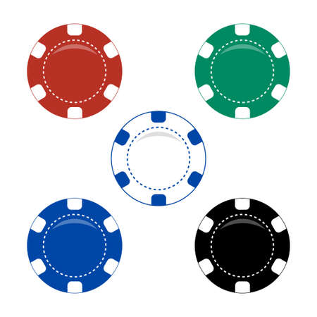 Casino chips icon isolated on white background. Vector illustrationのイラスト素材