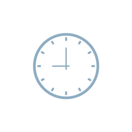 Clock icon isolated on white background. Time icon vector illustration