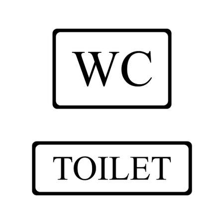 WC sign icon. Toilet symbol. Washroom vector illustrationのイラスト素材