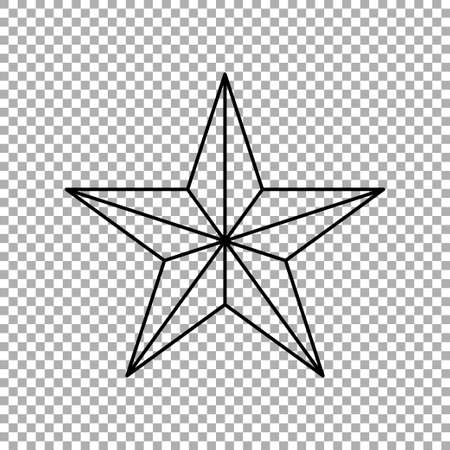 Star icon isolated on transparent background. Vector illustrationのイラスト素材