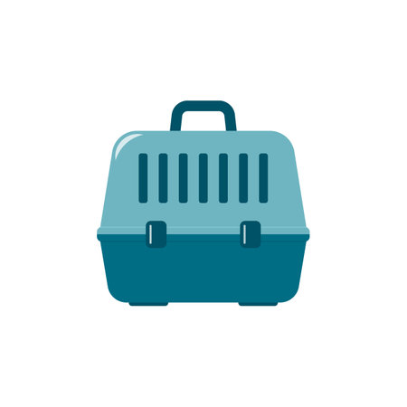 Pet carrier vector icon. Carrying icon isolated on white backgroundのイラスト素材