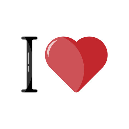 I love vector. I love icon logoのイラスト素材