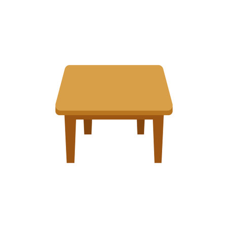 Wooden table isolated on white background. Vector illustrationのイラスト素材
