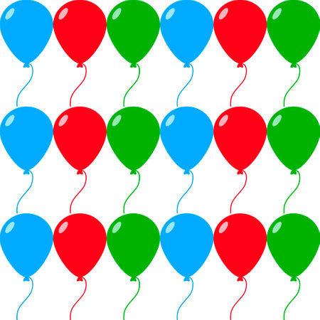 Seamless retro background with party balloons.のイラスト素材