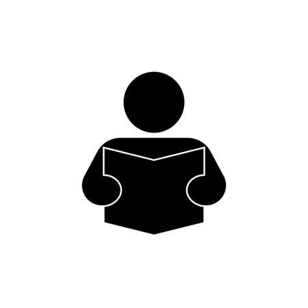 Reading book icon isolated on white backgroundのイラスト素材