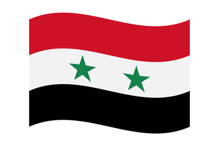 National flag of Syria, vector illustration.のイラスト素材