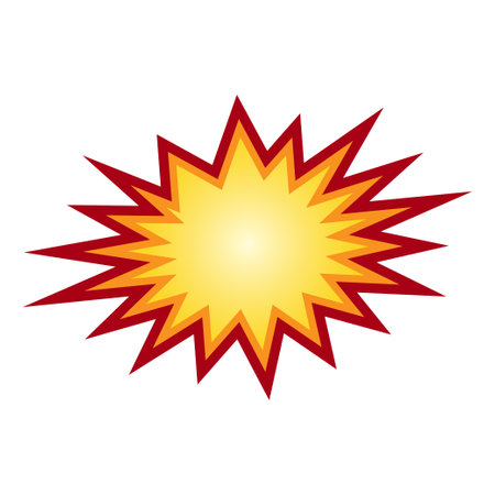 Vector star burst. Boom splash icon isolatedのイラスト素材