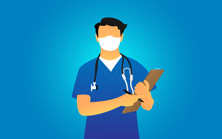 medical staff doctor. vector illustration in a flat style