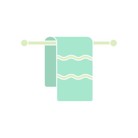 illustration of a hanging towel. vector iconのイラスト素材