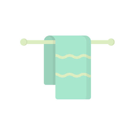 illustration of a hanging towel. vector iconのイラスト素材