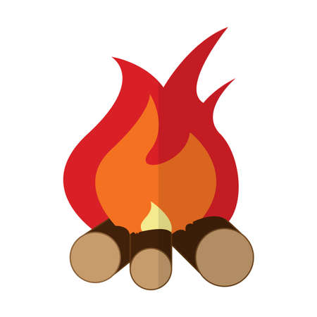 bonfire icon vector illustration with white backgroundのイラスト素材