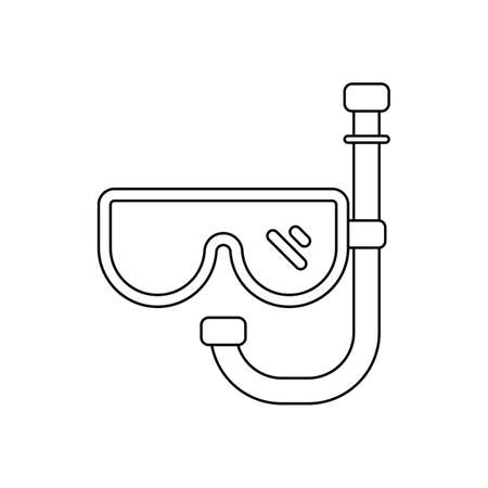 diving goggles mask icon vector illustration. suitable for website designのイラスト素材