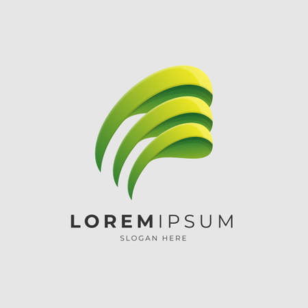 abstract modern gradient logo templateのイラスト素材