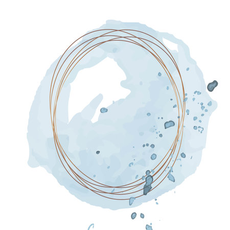 the frame template with watercolor effect in rustic style for posts, posters, cards, wedding illustrations, wrapping papers, blancs, digital arts, home pages, landing pages, backgrounds. the vector frame template with watercolor effect in rustic style for artsのイラスト素材