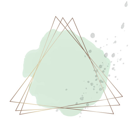 the frame template with green watercolor effect in rustic style for posts, posters, cards, wedding illustrations, wrapping papers, blancs, digital arts, home pages, landing pages, backgrounds. the vector frame template with watercolor effect in rustic style for artsのイラスト素材