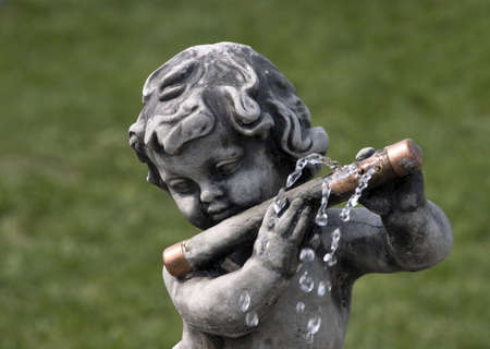 fountain with sculptureの写真素材