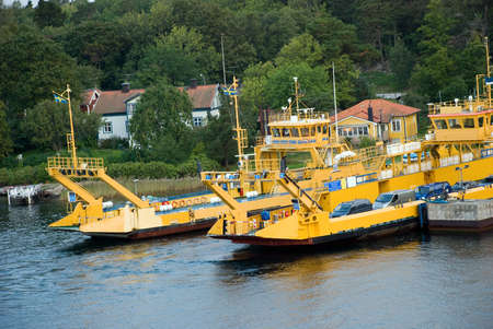 Low Profile Yellow Car Ferriesの写真素材