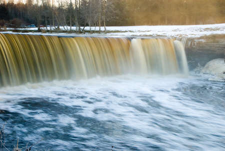 Jagala Waterfalls, North Estonia, Europeの写真素材