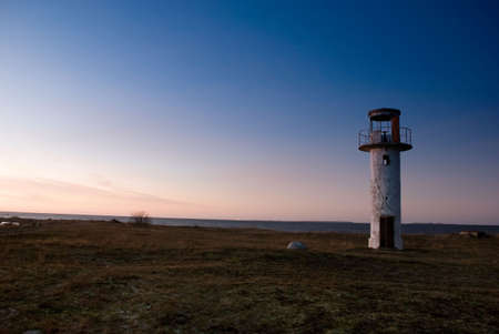 Empty Landscape with Forsaken Watchtowerの写真素材
