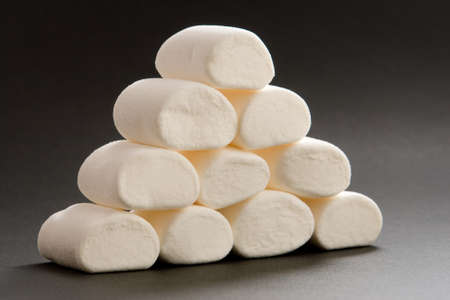 A couple of fresh sweet candies - soft marshmallowsの写真素材