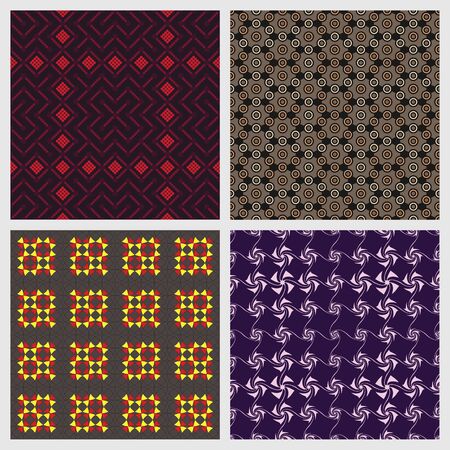Abstract Seamless Patterns Setのイラスト素材