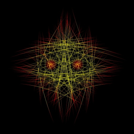 Abstract pattern like stylized skull on a black backgroundのイラスト素材