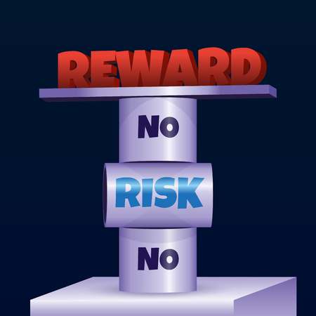 Circus trick. Rola Bola. No risk no reward.のイラスト素材