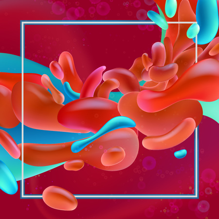 Liquid color background design. Fluid gradient shapes composition. Design posters. Vector illustration. Eps10のイラスト素材