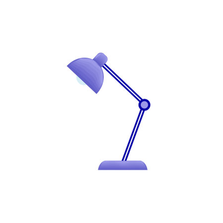 Table lamp icon. Office working equipment. Reading lamp sign on a white background for design. Vector illustrationのイラスト素材