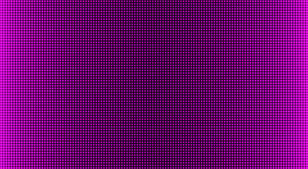 Led screen texture. Digital display. Color pixel background. Lcd monitor with dots. Electronic diode effect. Pink television videowall. Projector grid template. Vector illustration.のイラスト素材