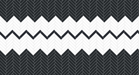 Herringbone floor pattern. Seamless tile background. Cladding print. Ceramic herring bone texture. Timber masonry. Scandinavian panel with zig zag. Geometric architectural grid. vector illustrationのイラスト素材