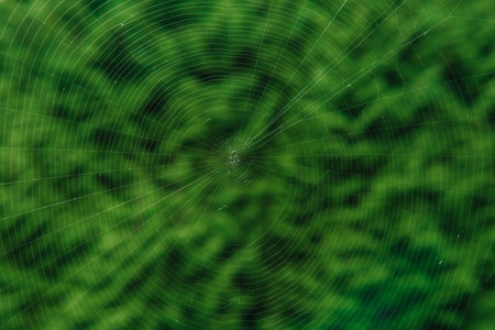 The spider web (cobweb) closeup background.の写真素材