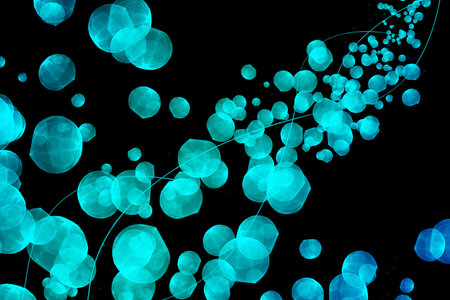 Bright abstract illustration on black background for design