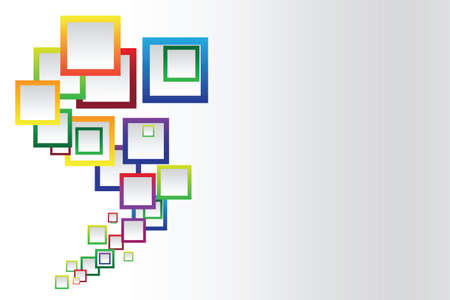 Abstract colorful funky square background のイラスト素材