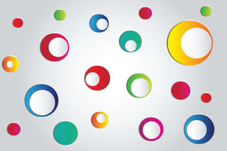 Bright background with circles - vectorのイラスト素材