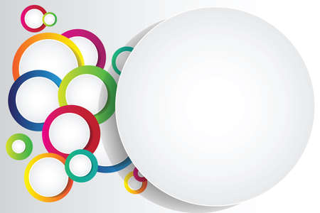 Bright background with circles - vectorのイラスト素材