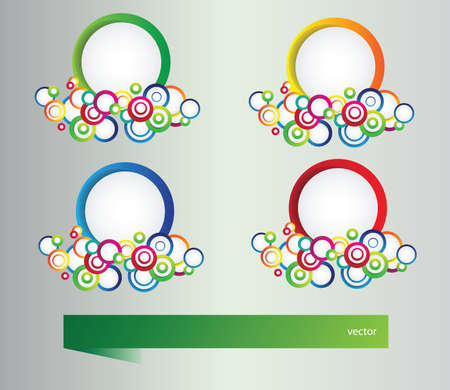 Bright banners with circles - vectorのイラスト素材